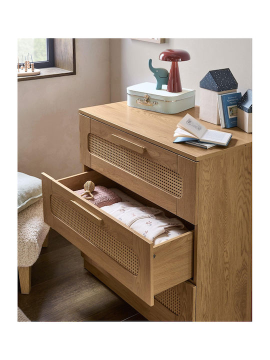 Baby Dresser with 3 Drawers Brown 85x55.5x86.8cm
