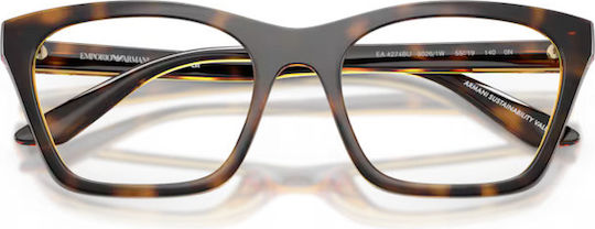 Women's Butterfly Prescription Eyeglass Frame Brown EA4274BU 50261W