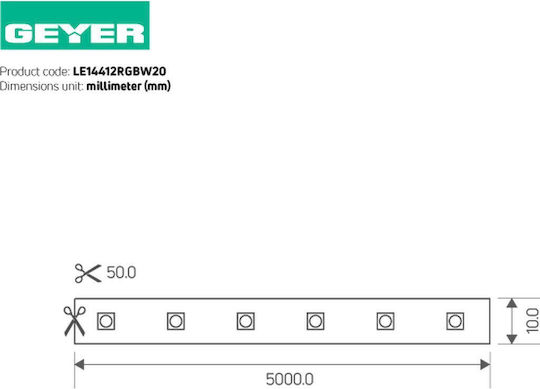 Geyer LED Strip 12V RGBW Light 5m
