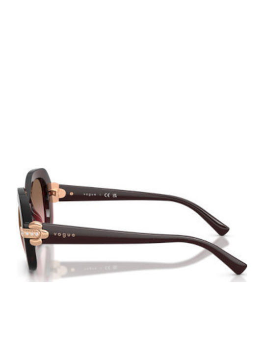Vogue Unisex Sunglasses with Red Horn-Rimmed Frame and Red Lens VO5706SB 328614