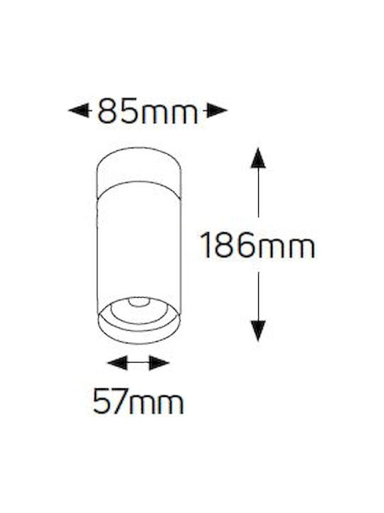 Geyer Spot Led Alb Natural În Culoare Neagră Lwas25cb