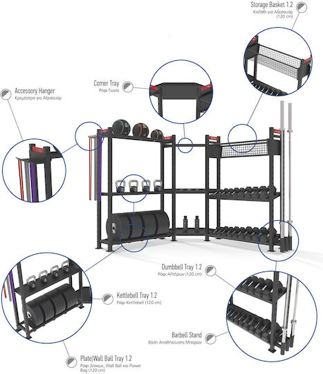 AMILA Arkon Barbell Stand Weight Stand for Weight Bars