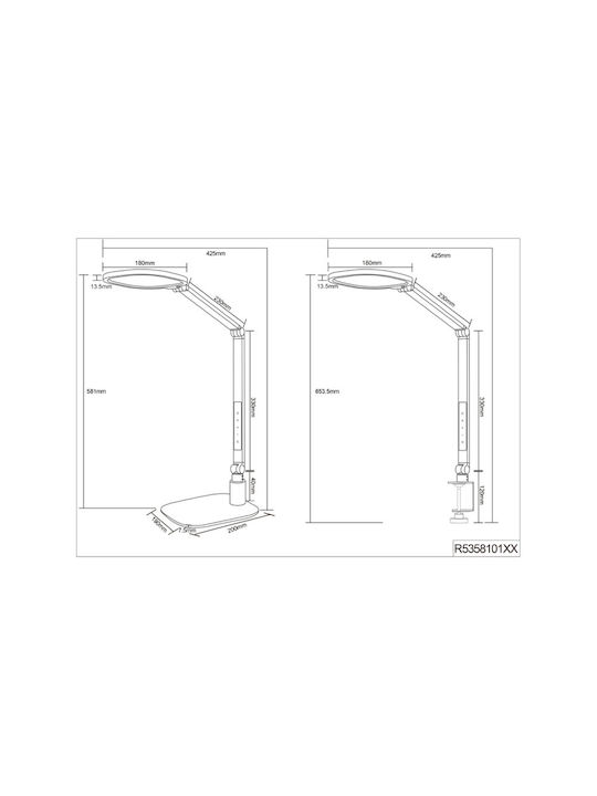 Trio Lighting Φωτιστικό Γραφείου σε Μαύρο Χρώμα