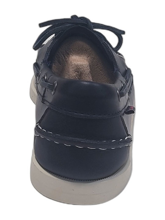 Portland Leather Men's Boat Shoes in Blue Colour