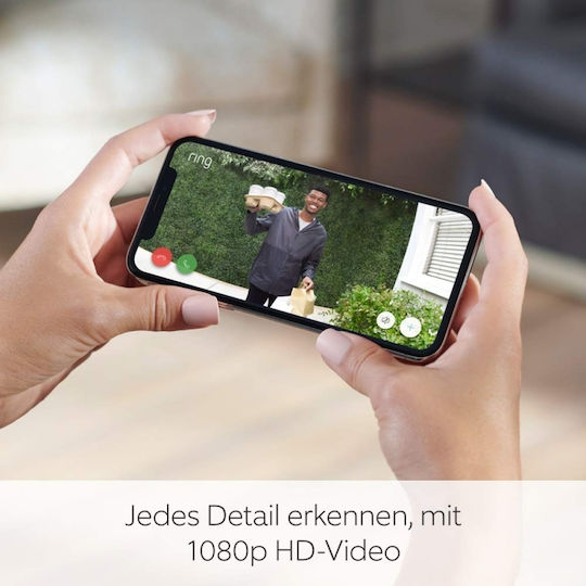 Ring Video Doorbell Wired Ασύρματο Κουδούνι Πόρτας Συμβατό με Alexa Μαύρο