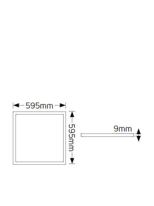 Geyer LED Panel 40W με Θερμό Λευκό Φως 3000K
