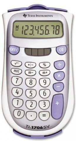 Texas Instruments TI-1706 SV Αριθμομηχανή Τσέπης 8 Ψηφίων σε Μπλε Χρώμα