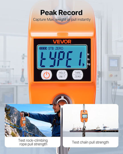 Vevor Professional Crane Scale with Weighing Capacity 399.16kg and Accuracy 100g