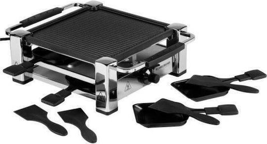 Rommelsbacher Επιτραπέζια Ηλεκτρική Ψησταριά Raclette Αυλακωτής Πλάκας 1000W με Ρυθμιζόμενο Θερμοστάτη 22.5x37εκ.
