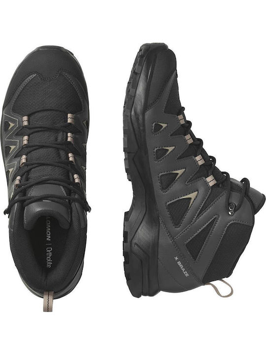 Salomon X Braze Mid GTX Men's Hiking Boots Waterproof with Gore-Tex Membrane Black