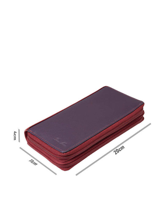Portofel De Damă Mic Din Piele Cu RFID Violet