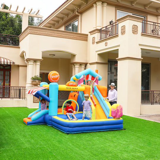 Fun Baby Inflatable with Trampoline and Slide for Age 4-6
