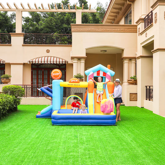 Fun Baby Inflatable with Trampoline and Slide for Age 4-6