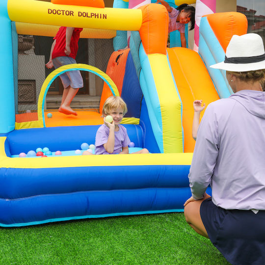 Fun Baby Inflatable with Trampoline and Slide for Age 4-6