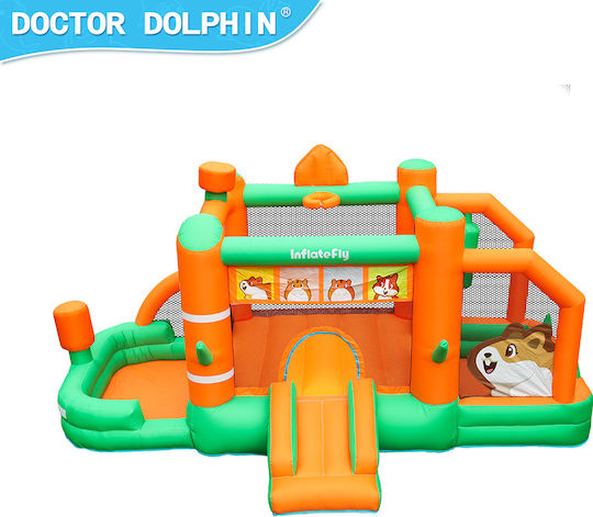 Fun Baby Inflatable Bouncer with Trampoline and Slide for 4-6 Years