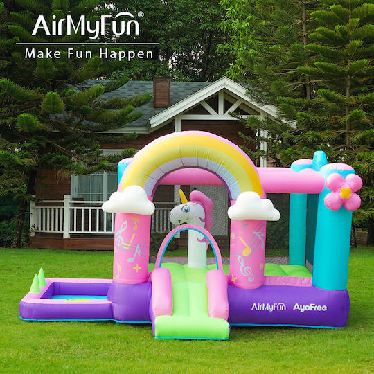 Fun Baby Inflatable Bouncer with Trampoline and Slide for 4-6 Years
