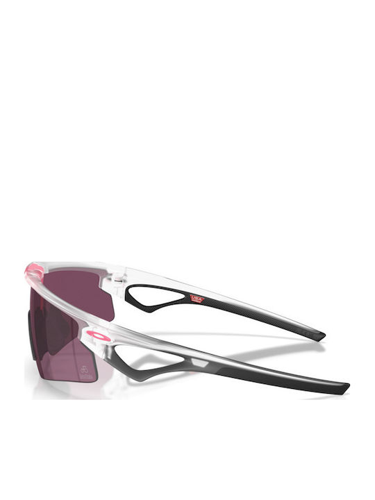 Oakley Sphaera Strike Unisex Sunglasses with Transparent Horn-Rimmed Frame and Transparent Lens