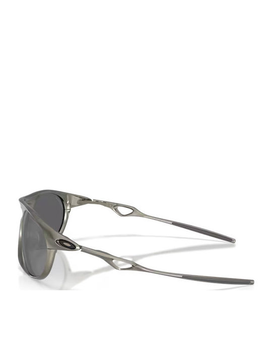 Oakley Unisex Sonnenbrillen mit Grau Metallischem Rahmen und Grau Gläsern