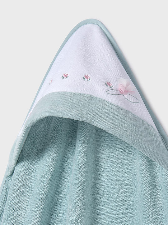 Mayoral Baby Bath Towel-Bathrobe Hooded Aqua
