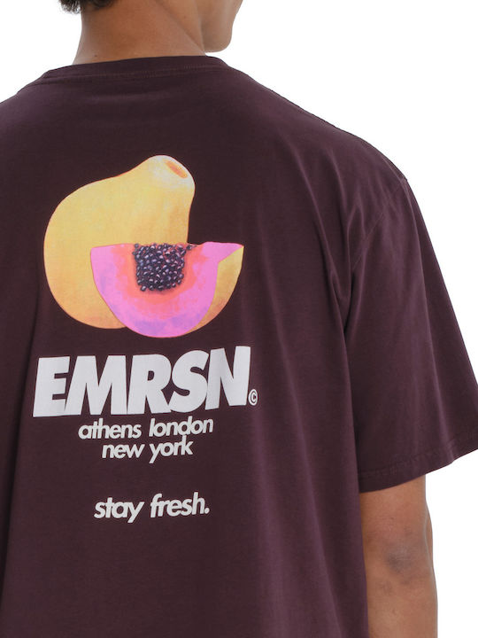 T-shirt Μπορντό
