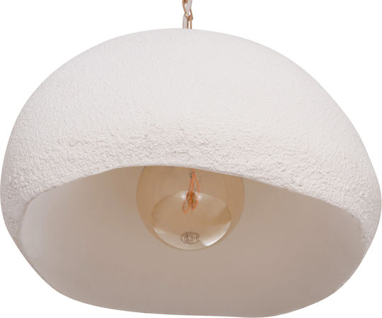 HomeMarkt White Hanging Ceiling Light with E27 Socket 44.5x38.5x29cm