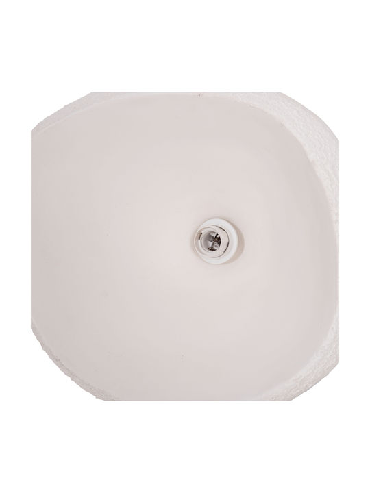 HomeMarkt White Hanging Ceiling Light with E27 Socket 44.5x38.5x29cm