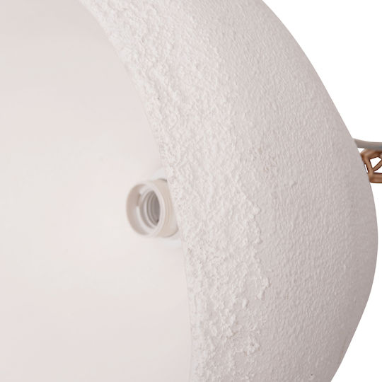 HomeMarkt White Hanging Ceiling Light with E27 Socket 44.5x38.5x29cm