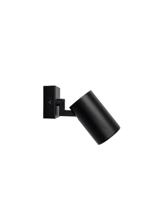 kelvo Single Spot with GU10 Lamp Adapter in Black Colour