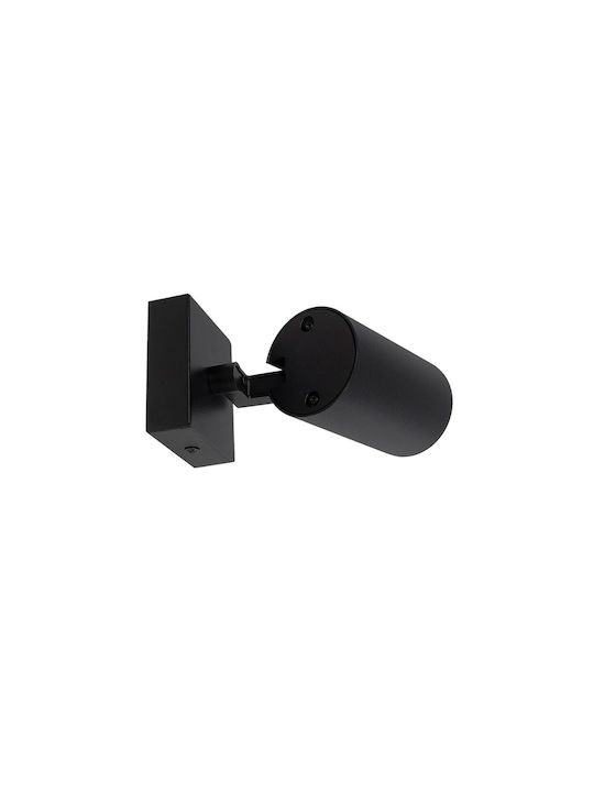 kelvo Single Spot with GU10 Lamp Adapter in Black Colour