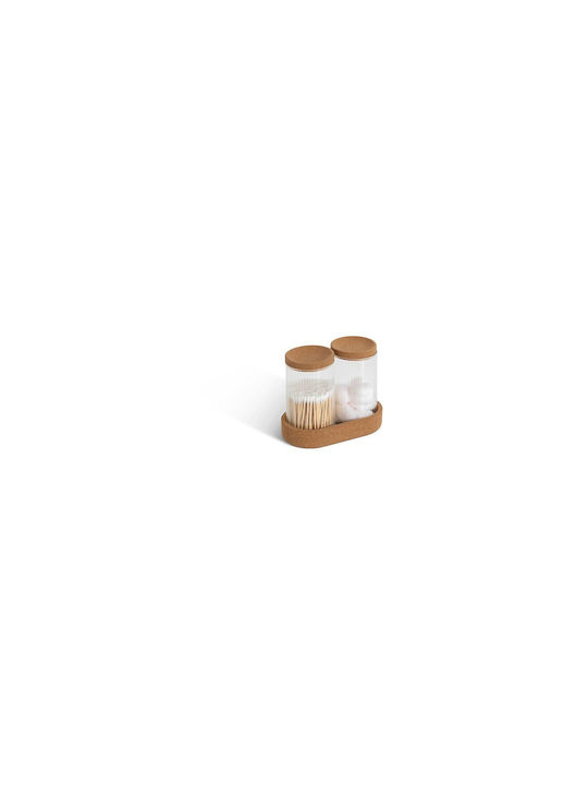 Atmosphera General Use Vase with Lid and Stand 13.6x9.6x17.6cm