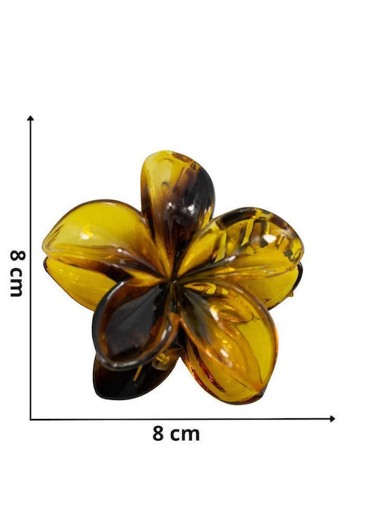 Kids Hair Clasp Flower In Brown Colour