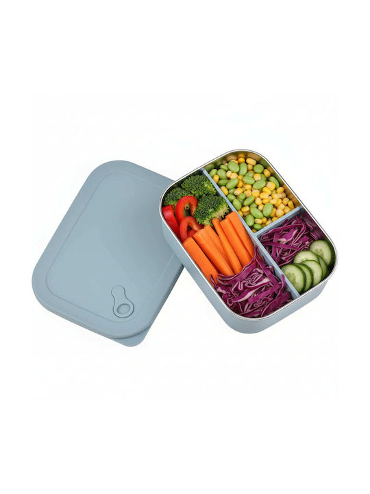 Queen Mother Lunch Box Inox Blue 1.2lt