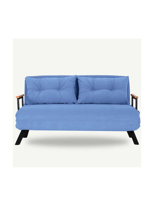 Sando Canapea Cu Două Locuri Pat Albastru Marin 133x78x78cm