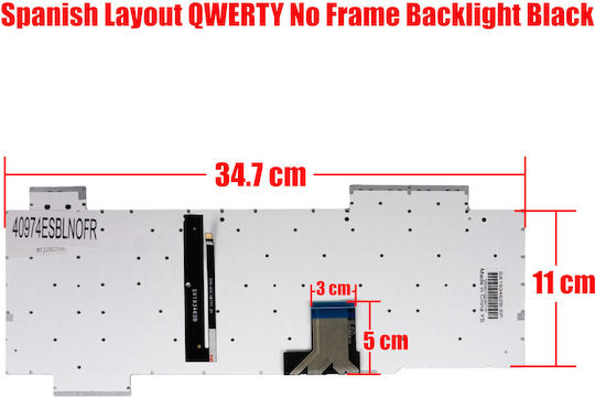 Tastatură Spaniolă Pentru Laptop Asus Tuf Gaming Fx504 Fx505 Fx705 Fx80 Fx505dy Fx505gt Fx86 Fx95 Fx505dt Fx505gu Fx505a Fx80g Fx80ge Aebkl403010 Es Fără Cadru Retroiluminată Neagră Cod 40974esblnofr
