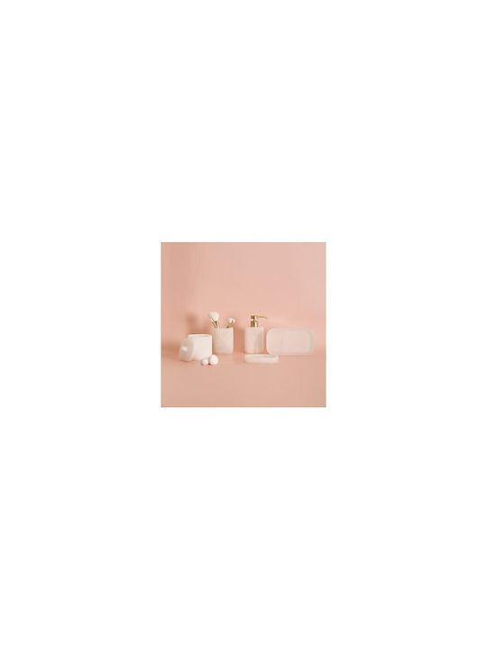 Atmosphera Marble Dispenser Plastic Ecru
