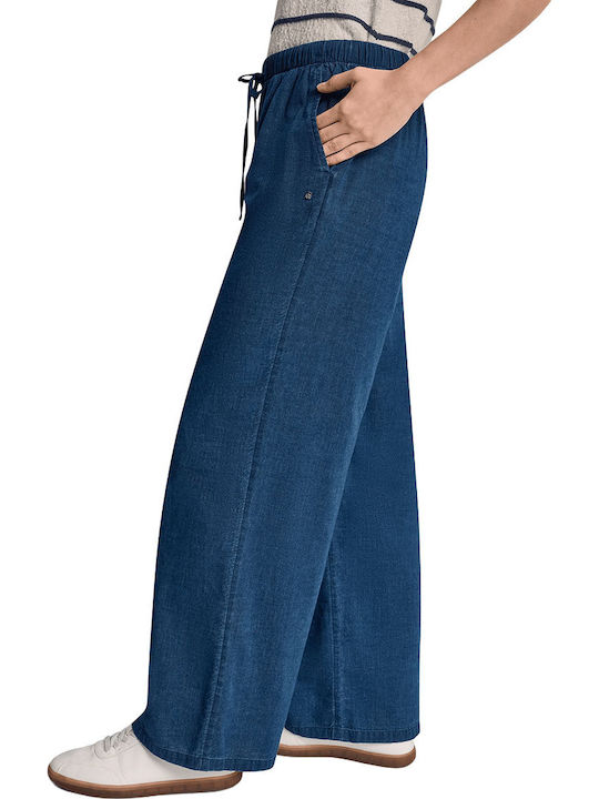 DKNY Women's Fabric Trousers Indigo