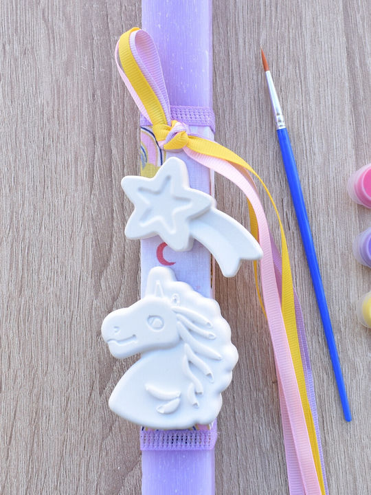 Easter Candle Unicorn Square Scented And Handmade Purple