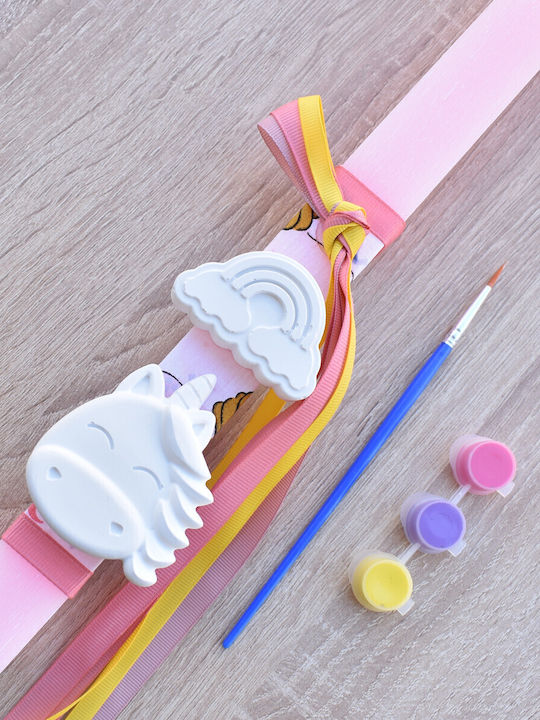 Easter Candle Unicorn Square Scented And Handmade Pink