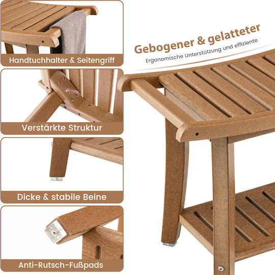 Costway Scaun de Baie 60,5x34x48cm BA7859CF