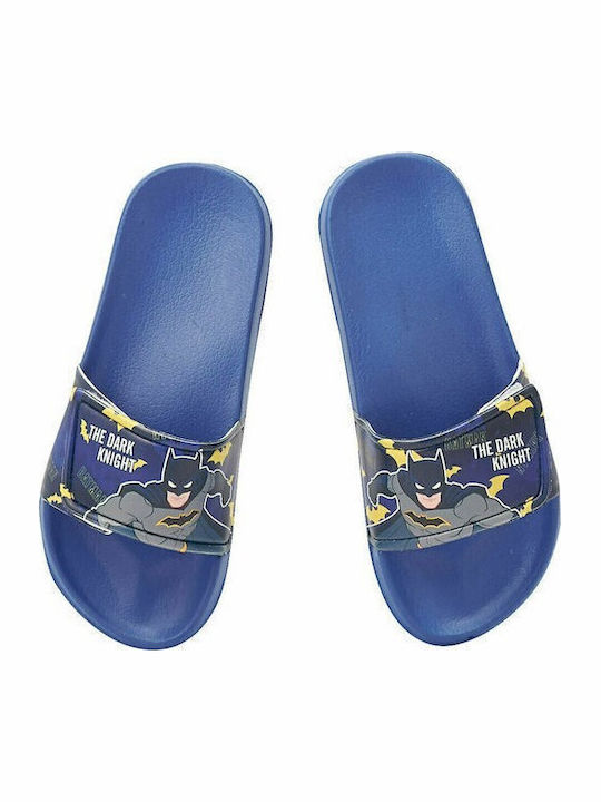 Kinder Flip-Flops Slides Blau Batman