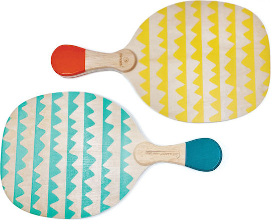 Svoora Beach Rackets Wooden 2 Balls Fabric Bag