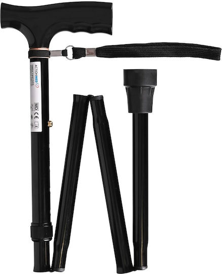 Μπαστούνι Περιπάτου Folding Walking Stick Actionmed Black