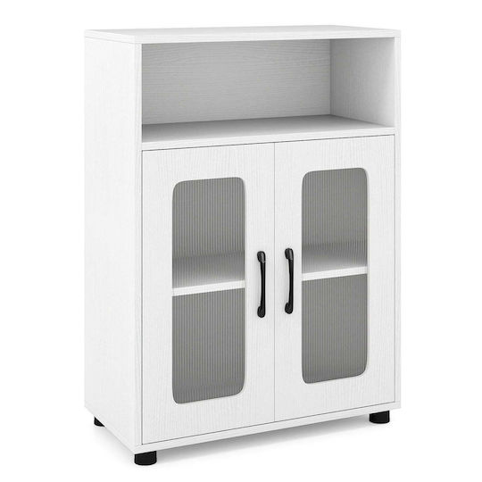 Costway Badezimmerschrank 83x60x30cm Weiß