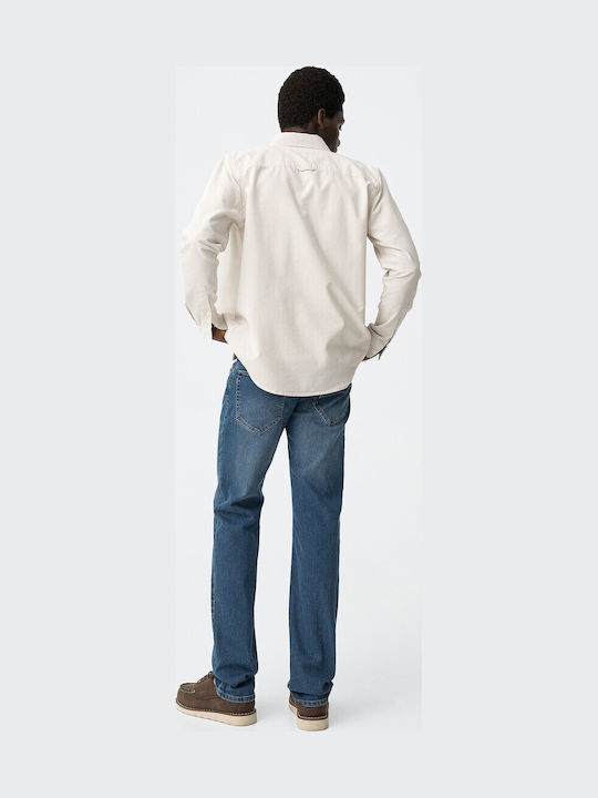 Men's Elastic Jeans Pants with Slim Fit Blue