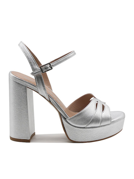 Damen Sandalen Silber
