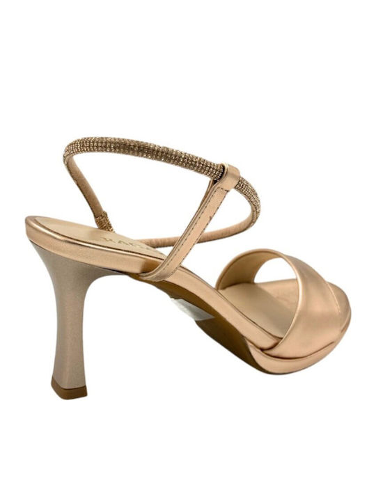 Damen Sandalen Aus Leder Anatomisch Mit Strass Gold