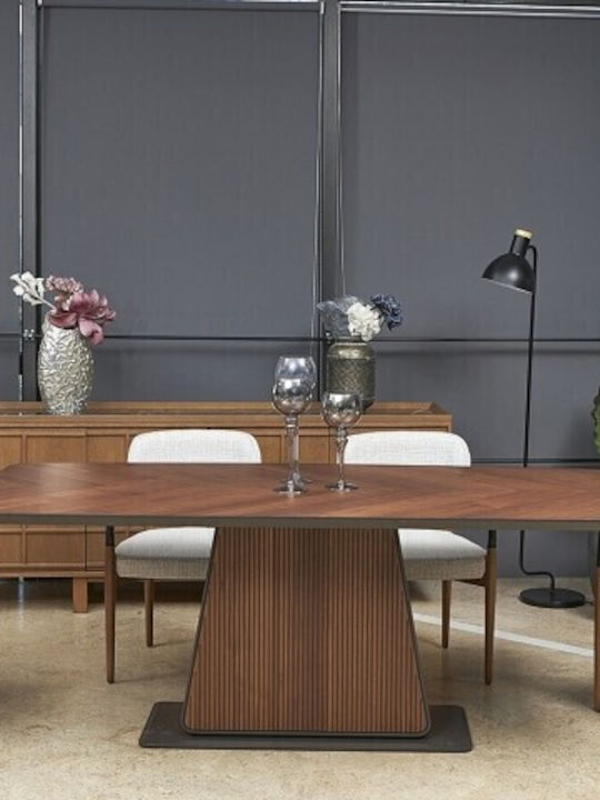 Dhome Esszimmermöbel-Set mit 4 Stücken Arc 200x45cm