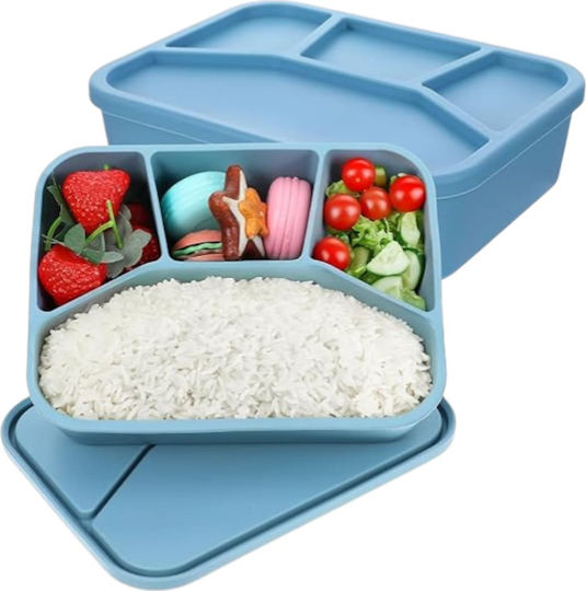 Queen Mother Kids Food Container from Silicone 1 Litre Blue
