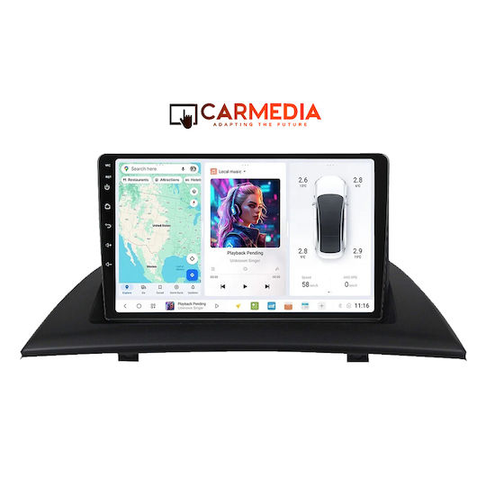 Carmedia Ηχοσύστημα Αυτοκινήτου για BMW X3 (E83) 2003-2010 (Bluetooth/USB/WiFi/GPS/Apple-Carplay/Android-Auto) με Οθόνη Αφής 9"
