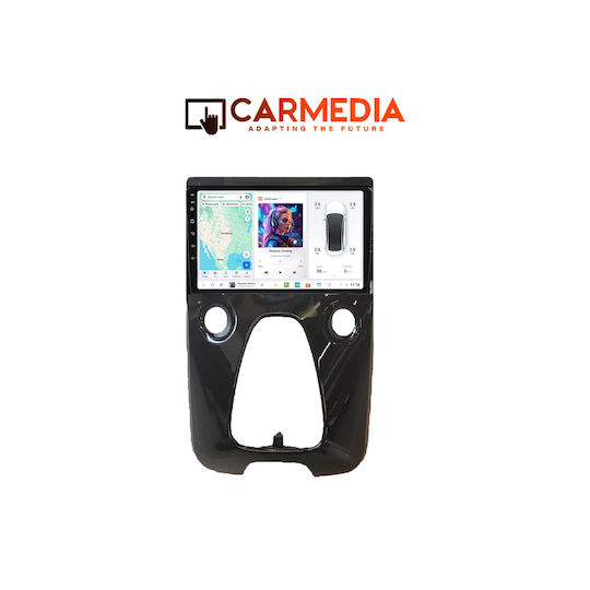 Carmedia Ηχοσύστημα Αυτοκινήτου για Peugeot 108 Toyota Aygo Citroen C1 2014 (Bluetooth/USB/WiFi/GPS/Apple-Carplay/Android-Auto) με Οθόνη Αφής 9"